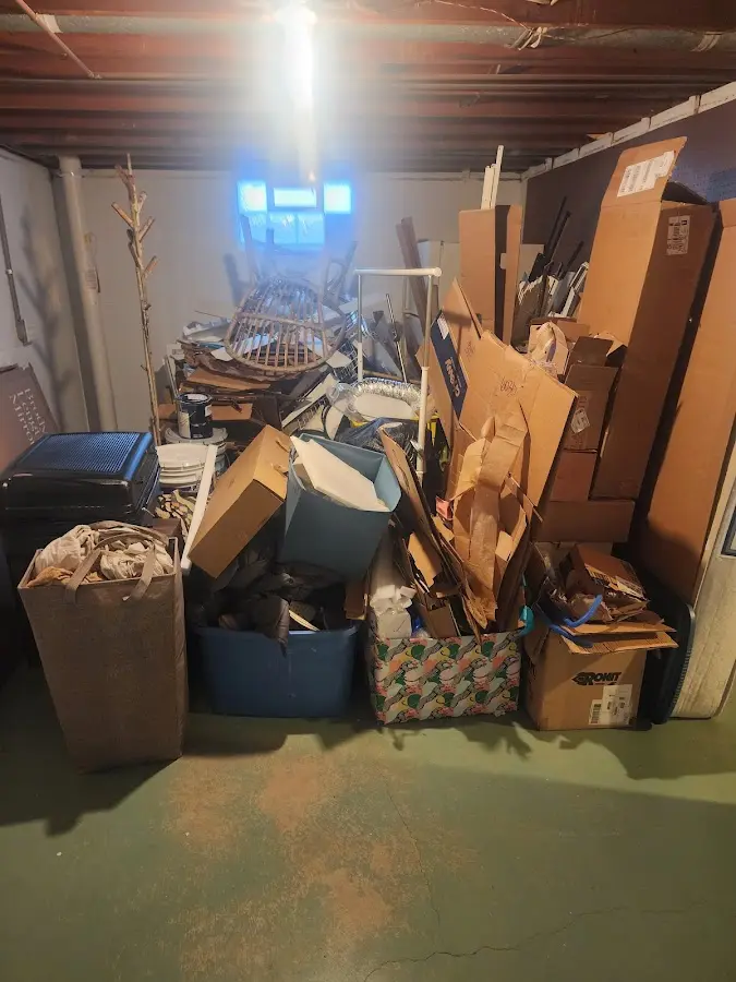 Roll-off dumpster container at job site for 4 Yard Dumpster Rental in Frankfort Square